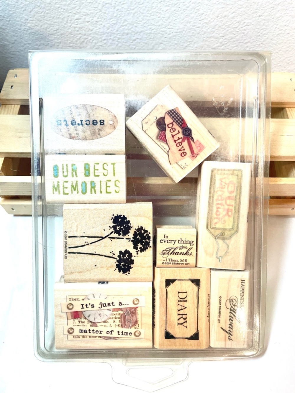Stampin’ Up! & Inkadinkadoo Wood & Rubber Journal Travel Stamp Set